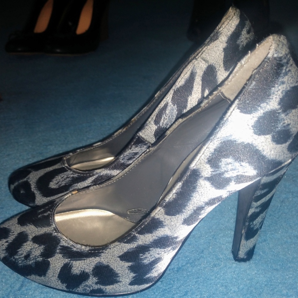 Zebra print high heels